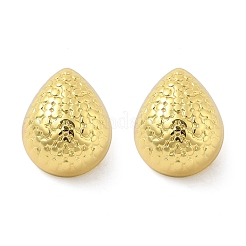 ティアドロップ 304 ステンレススチール スタッド イヤリング  ゴールドカラー  25x20mm&nbsp;EJEW-A125-54G