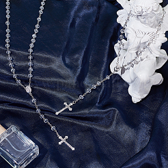 2 шт. граненые рондельные четки из прозрачного стекла&nbsp;NJEW-GO0001-12