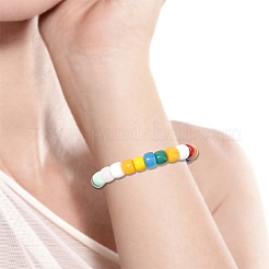 100шт 10 цвета стеклянные бусины k9 нити GLAA-YW0003-59