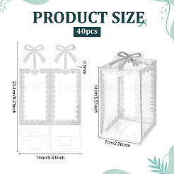 Faltbare Geschenkverpackungsboxen aus transparentem PVC mit Herzdruck&nbsp;CON-WH0085-192C-02