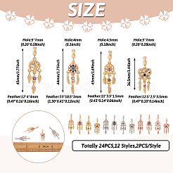 24 шт. 12 стиля подвески-подвески из сплава с покрытием на стойке в европейском стиле MPDL-TA0001-04