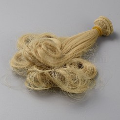 Ppドールウィッグヘア  DIYの女の子のためのbjdメイキングアクセサリー  小麦  1000x150~160x0.5mm。&nbsp;AJEW-WH0472-78B-03