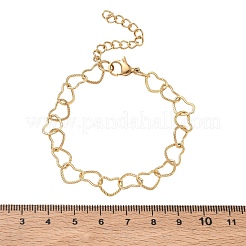 304 Edelstahl-Herzgliederkettenarmbänder&nbsp;SA-CBA2696-16G