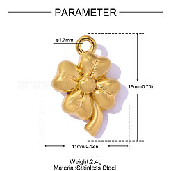 Anhänger aus Edelstahl 304&nbsp;STAS-OY016-44G