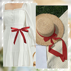 2шт. длинный галстук-бабочка из ленты для женщин&nbsp;AJEW-SP0003-50B