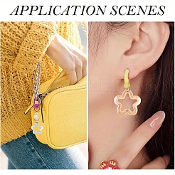 20шт прозрачные акриловые подвески&nbsp;MACR-YW0004-18A