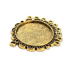 Сеттинги разъем сплава кабошон тибетском стиле PALLOY-P224-13AG