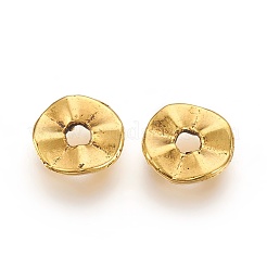 Perles intercalaires ondulées de style tibétain&nbsp;TIBEB-A101871-AG-LF
