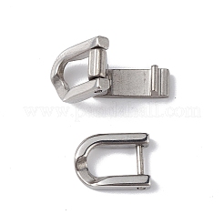 変色しない304ステンレススチール製折りたたみ式留め具  オーバル  ステンレス鋼色  22x7.5x3mm  穴：3x4mm&nbsp;STAS-G307-11B-P
