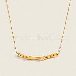 Collane con pendente a barra curva attorcigliata in acciaio inossidabile 304 per donna&nbsp;SJ7114-1
