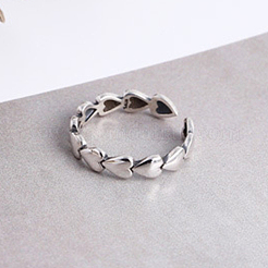 925 регулируемое открытое кольцо-манжета из стерлингового серебра для женщин AK6483