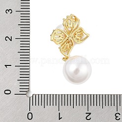 Pendentifs avec zircon cubiques à micro-pavés en laiton&nbsp;KK-P299-12G