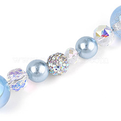 Нити стеклянных и акриловых бусин MAK-T011-06G