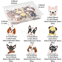 14 шт. 7 стиля эмалевых подвесок в виде животных-щенков&nbsp;FIND-FS0004-13