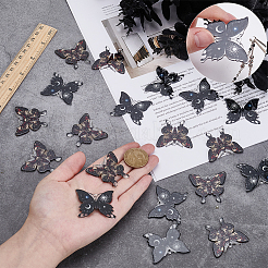 20шт 2 стиля акриловые подвески с принтом&nbsp;OACR-WR0001-10