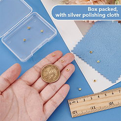 10 шт. 925 плоские круглые бусины из стерлингового серебра STER-BC0002-69G