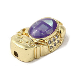 Латунные микро проложить кубического циркония бусы KK-K385-001G