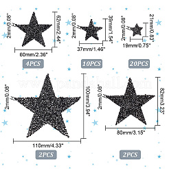 38 шт. 5-х видов звездочек из термопластичной смолы PATC-PH0001-06