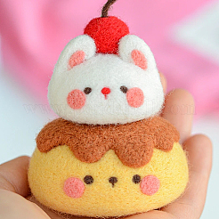 18 шт. 6-х цветная шерстяная ровница своими руками&nbsp;DIY-SP0005-70A