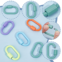 6 шт. 6 стиля карабины из сплава с винтовым фиксатором&nbsp;FIND-DR0002-08B