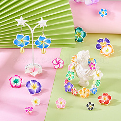 50шт 5 стиля ручной работы из полимерной глины 3d цветок плюмерия бусины CLAY-TA0001-68