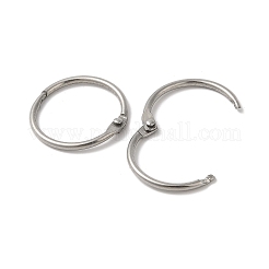 変色しない304ステンレススチール製ルーズリーフブックバインダーヒンジリング  丸いリング  ステンレス鋼色  38.5x5mm  内径：32.5mm&nbsp;STAS-S127-02P-03