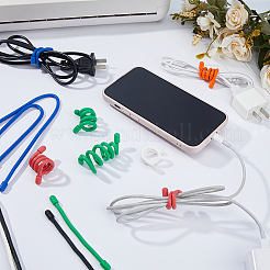 18 шт. 18-х видов синтетических резиновых кабельных стяжек&nbsp;AJEW-FH0007-24