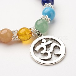 Edelstein-Korn-Charmearmbänder&nbsp;X-BJEW-JB02600--05