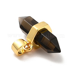 Natürlicher rauchquarz doppelendiger spitzer anhänger&nbsp;G-P481-01G-06