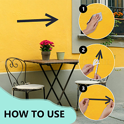 4 panneau de signalisation publique en acrylique avec flèche pour toilettes&nbsp;AJEW-BC0010-42A