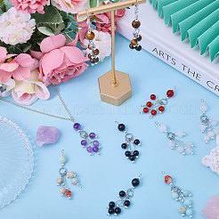 Подвески из натуральных и синтетических драгоценных камней в стиле 12 шт.&nbsp;PALLOY-CA00029