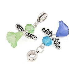 Belle pendentif européen d'ange en alliage avec gros trou de robe de mariée&nbsp;PALLOY-JF00003