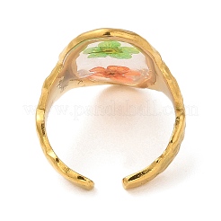 Овальные манжеты из эпоксидной смолы с сухоцветами RJEW-G304-02G