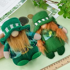 2 шт. 2 стиля День Святого Патрика тканевый гном безликая кукла&nbsp;DJEW-GF0001-63