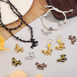 50 pz 5 colori pendenti in lega di stile tibetano&nbsp;TIBE-GA0001-05