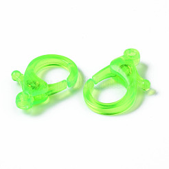 透明アクリルカニカン  ライム  25.5x18x6mm  穴：1.8mm&nbsp;TACR-T023-01A-13