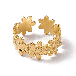 Bague ouverte en acier inoxydable 304 avec placage ionique (IP) pour femme&nbsp;X-RJEW-C045-17G