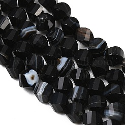 Натуральные полосатые агатовые бусы&nbsp;G-P611-C10-01