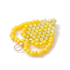 Подвески ручной работы из стеклянных бусин в форме сердца&nbsp;PALLOY-MZ00964-04