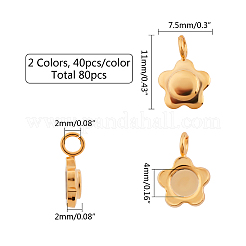 Cabochon pendenti in acciaio inossidabile 304&nbsp;STAS-UN0011-86