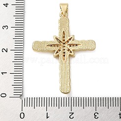 Латунные микропаве прозрачные подвески с фианитом&nbsp;KK-A212-06G-G