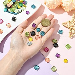 180 шт. 12-х цветные блестящие стеклянные кабошоны&nbsp;DIY-CJ0003-09