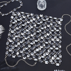 Железные и прозрачные акриловые цепи для груди бикини для сексуальных женщин AJEW-WH0348-730