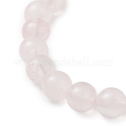 Браслеты из натуральных розовых кварцевых бусин и культивированного пресноводного жемчуга для женщин&nbsp;BJEW-JB13086-02