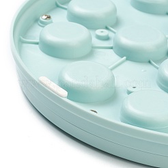 Ppパズルフィーダーおもちゃ  犬用ボウル用品用  フラットラウンド  ミディアムターコイズ  240x30mm  梱包箱：252x248x37mm&nbsp;AJEW-A004-01C