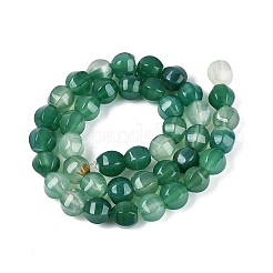 Chapelets de perles en agate d'onyx vert naturel&nbsp;G-Q608-08A-03