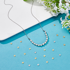 80 шт. 2-х цветные разделительные бусины из нержавеющей стали 304&nbsp;STAS-UN0064-20