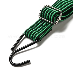 Плоский регулируемый ремень из латекса с антикоррозийными железными крючками&nbsp;AJEW-M042-01A