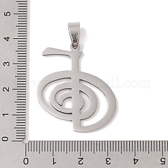 Не тускнеющие подвески из нержавеющей стали с символом рейки 201 STAS-A094-03A-P