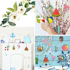 1 комплект подвесок из дерева&nbsp;WOOD-CJ0002-23